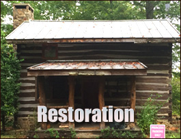 Historic Log Cabin Restoration  Barco, North Carolina